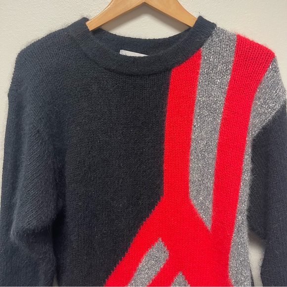 SEMPLICE 90’s Vintage Silk Angora Blend Abstract Pullover Sweater Size M - Picture 2 of 12